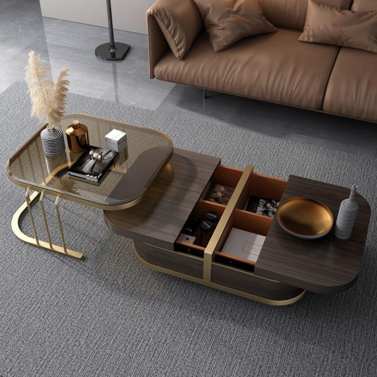 10 Desain Meja Tamu dengan Laci Unik untuk Melengkapi Sofa Anda
